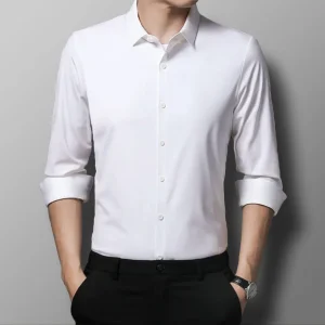 Micro Spandex Fabric Shirt (White)